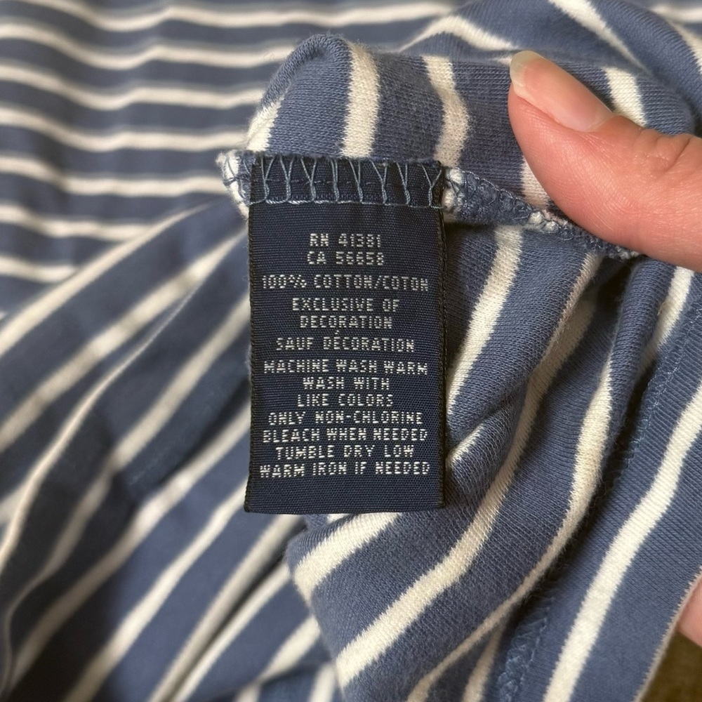 Ralph Lauren Striped Coastal Cotton Polo T-Shirt Dress with Red Logo Size Medium - Picture 3 of 11